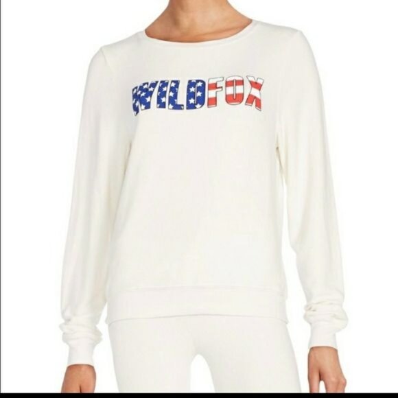 Wildfox Tops - Wildfox American Flag Logo Vintage y2k Sweatshirt